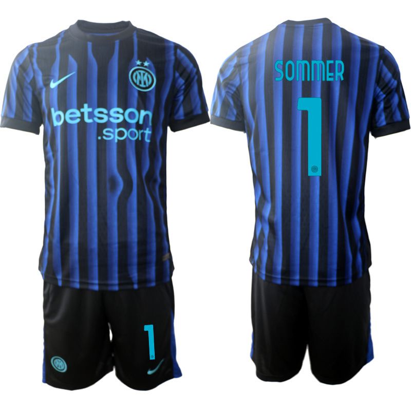 Men 2025-2026 Club Inter Milan CF home Black #1 Soccer Jersey